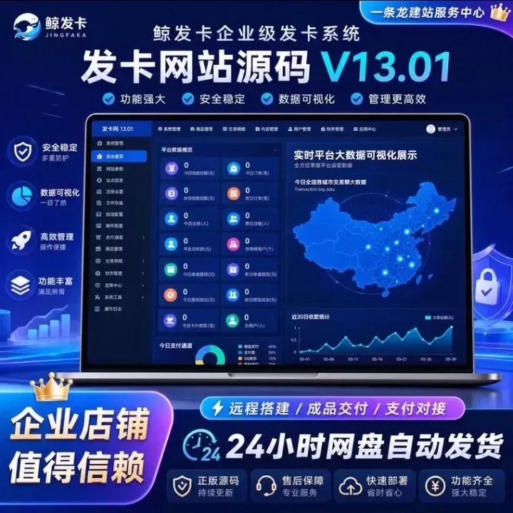 免授权 鲸发卡v13.01版本亲测无后门