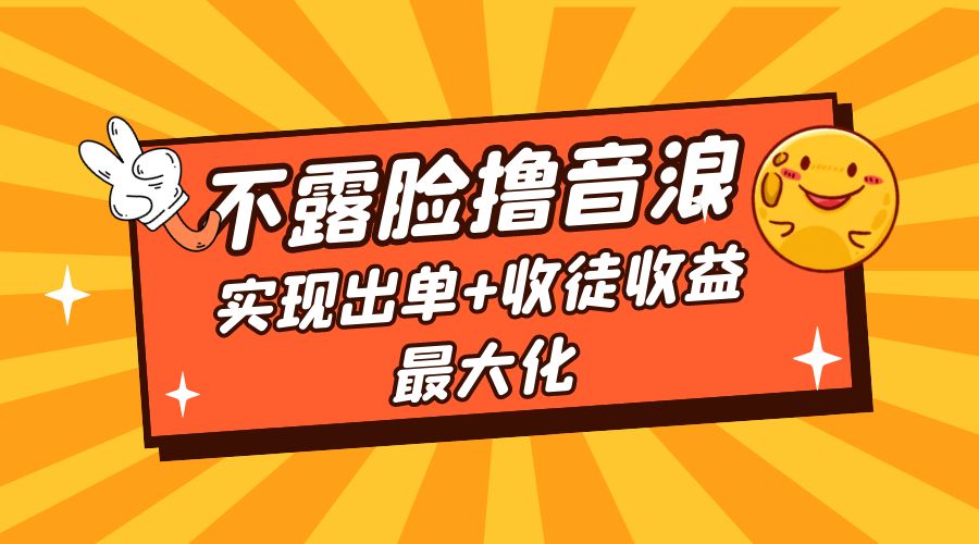 全网最新不露脸撸音浪：跑通自动化成交闭环，实现出单+收徒收益最大化