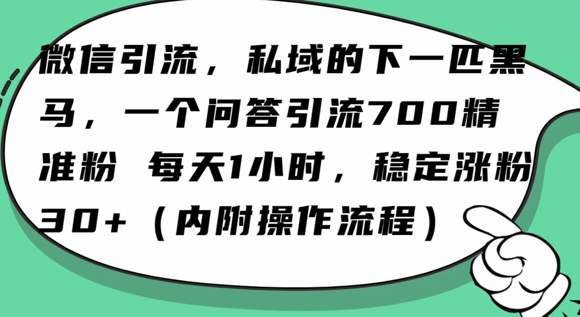 利用 AI 回答微信&ldquo;问一问&rdquo;，私域的下一匹黑马，一个问答引流 100 精准粉