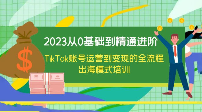 2023 从 0 基础到精通进阶，TikTok 账号运营到变现的全流程出海模式培训